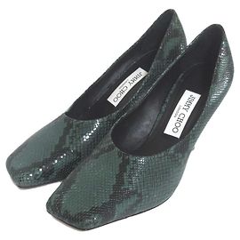 Python-Prägung Pumps von Jimmy Choo Grün