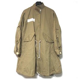 Abrigo Oxford de Algodón Nylon Sacai Beige