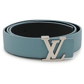 Reversibler Santur LV Initial Gürtel von Louis Vuitton Marineblau Hellblau