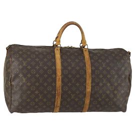 LOUIS VUITTON Bolsa Boston Monogram Keepall Bandoulière 60 M41412 LV Auth am10381 Monograma