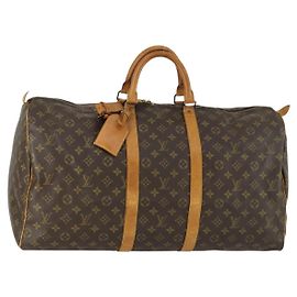 LOUIS VUITTON Bolsa Boston Monogram Keepall 55 M41424 LV Auth 161538 Monograma