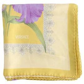 Versace Bufanda de seda amarilla Amarillo