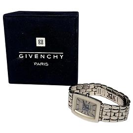 Relógio de quartzo vintage Givenchy em aço prateado Prata