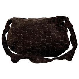 Sac à épaule en daim monogramme Givenchy vintage marron beige Marron