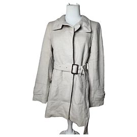 Vintage Burberry Wool Trenchcoat White White