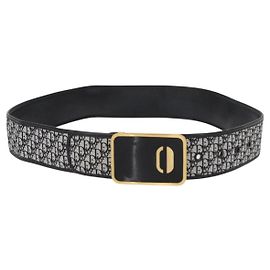 Cinto vintage Christian Dior em lona Preto