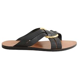Chloé Schwarze Ledersandalen Schwarz