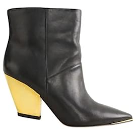 Tory Burch Black leather boots Black