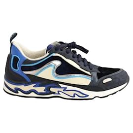 Sandro Blue leather sneakers Blue