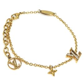 Pulseira de metal dourado icônica LV da Louis Vuitton Dourado