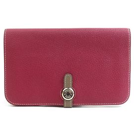 Hermès Cartera Larga Dogon GM Togo Hermes Otro Gris pardo