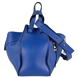 Loewe Hammock Leather Handbag Blue