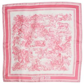 Christian Dior Bufanda de toile de jouy salvaje rosa Rosa