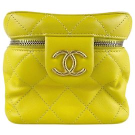 Borsa a spalla in pelle gialla Chanel Giallo