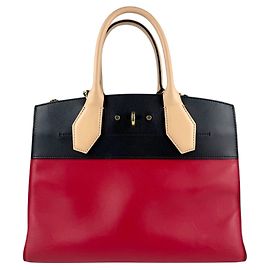 Sac à main City Steamer MM Louis Vuitton Noir Rouge Beige