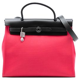 Hermès Borsa Herbag Zip 31 in Tela Rosa Rosa Altro