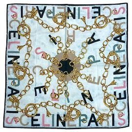 Céline Celine Multi Printed Cotton Scarf Multiple colors