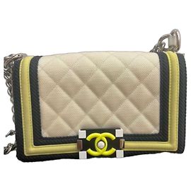 Bolso Chanel Boy de nylon blanco Blanco