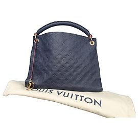 Louis Vuitton Artsy MM Empreinte Leder Marine Rouge FullSet Blau
