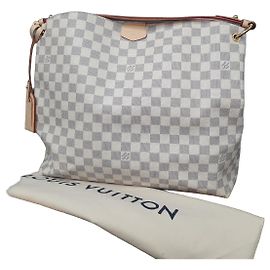 Louis Vuitton Graceful MM Azur Rosa FullSet Aus weiß
