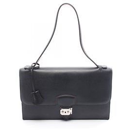 Bolsa de Ombro Hermès Iriko Elan 32 Preto