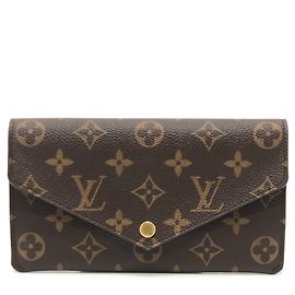 Louis Vuitton Monogramm Langgeldbörse Braun Pink