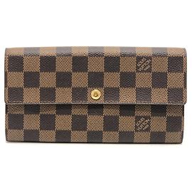 Louis Vuitton Damier Ebene Long Wallet Brown Damier ebene