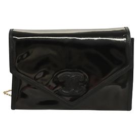 Chanel CC Envelope Flap Umhängetasche aus Lackleder Schwarz