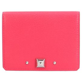 Hermès Medor Kartenetui aus rosa Ziegenleder Pink