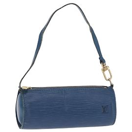 LOUIS VUITTON Bolsa Soufflot Epi Azul LV Auth 158625 Azul