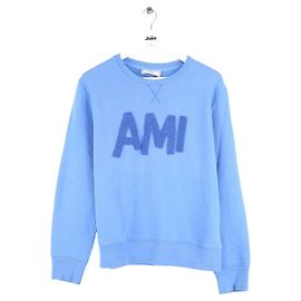 Ami Sudadera de algodón azul Azul