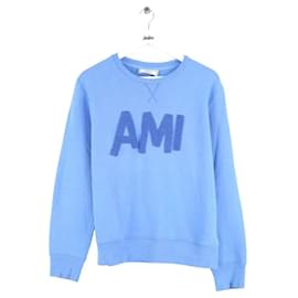 Ami Sweatshirt azul de algodão Azul
