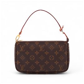 Louis Vuitton Canvas Clutch Monogram Braun