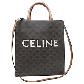 Céline Borsa tote verticale piccola Celine Marrone