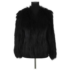 Zadig & Voltaire Black fur coat Black