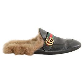Gucci Mule in pelle nere Nero