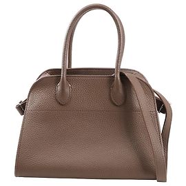 The Row Bolsa de couro Soft Margaux 10 2Way em marrom Bege