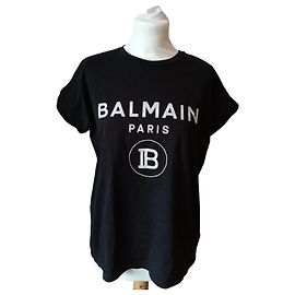 T-shirt Balmain in cotone nero Nero