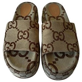 Gucci Plattform Sandale Beige