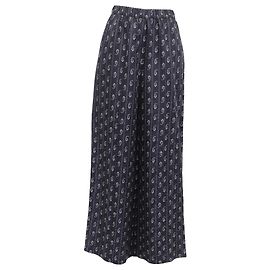 Tory Burch Paisley-Patterned Wide-Leg Trousers in Navy Blue Viscose Blue Navy blue