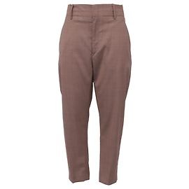 Isabel Marant Etoile Isabel Marant Étoile Cropped-Hosen aus brauner Wolle Braun Rot