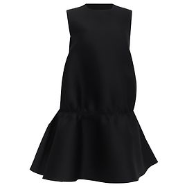 Stella Mc Cartney Abito Mini A-Line in Cotone Nero di Stella McCartney Nero