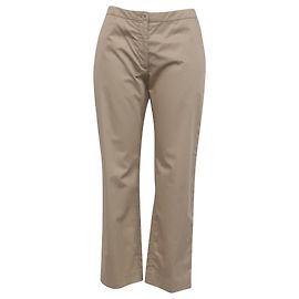 Pantalones rectos de algodón beige Dries Van Noten Beige