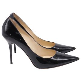 Jimmy Choo Romy 100 Pumps in Black Patent Leather Black