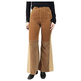 Chloé Pantalones de pana marrones - talla UK 8 Castaño