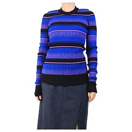 Maison Martin Margiela Blaues geripptes Strickoberteil - Größe M Blau