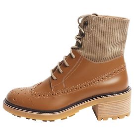 Chloé Braune Stiefeletten mit Broguedetails - Größe EU 37 (UK 4) Braun