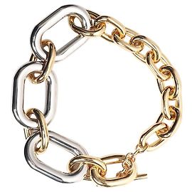 Paco Rabanne Choker in catena spessa in oro e argento D'oro