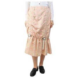 Simone Rocha Rosebud Taft-Midirock - Größe UK 10 Pink