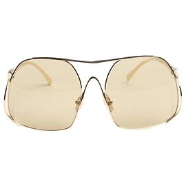 Miu Miu Übergroße goldene Piloten-Sonnenbrille Golden